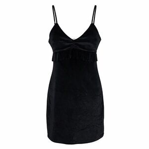 NWT Honey Belle Black Velvet Dress with Strap